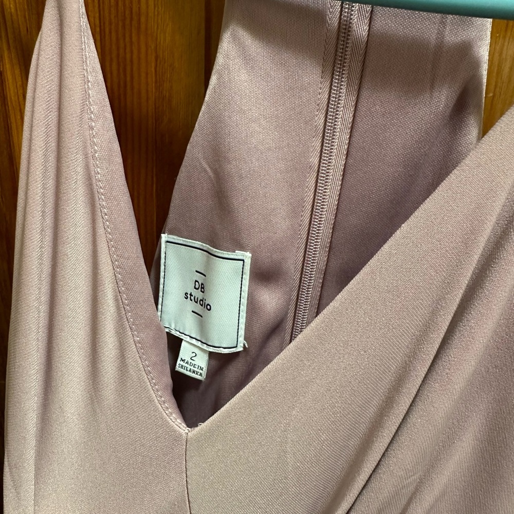 Blush pink bridesmaid dress gown